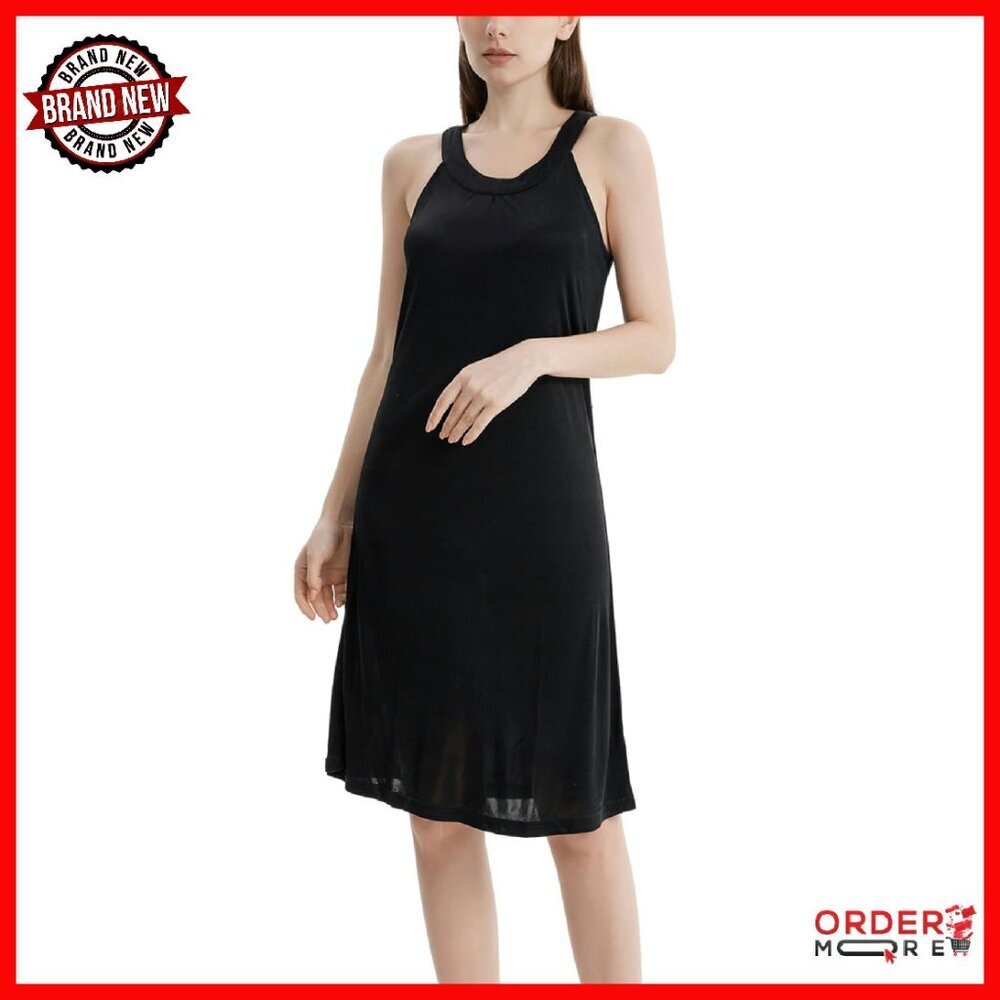 Mulberry Silk Halter Nightgown Sleeveless Sleep Dress Tank Pajamas